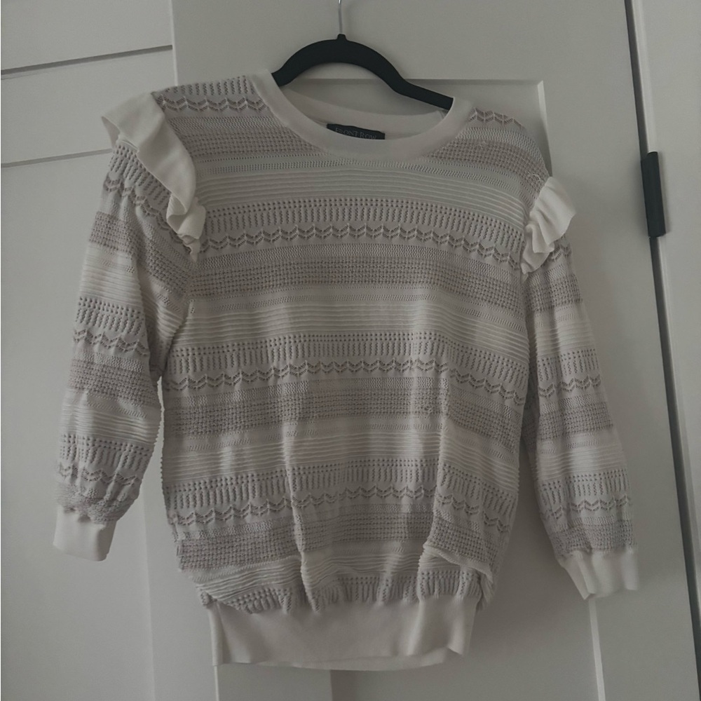 Elegant Cream Lace Women's Top